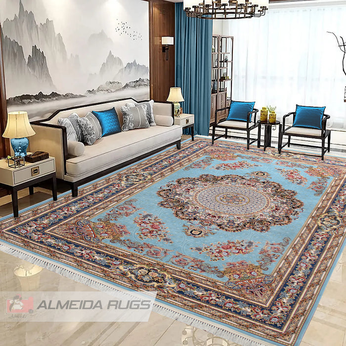 Fine Cotton Carpet 83x59'' - Turquoise